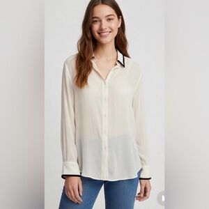 Old Navy Ivory Button-Up Shirt